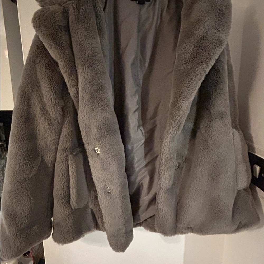 New Look Gray Teddy Jacket